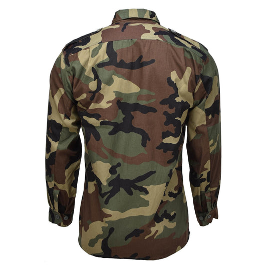 Croatian Surplus Woodland Summer Light Weight Field Shirts - Like New
