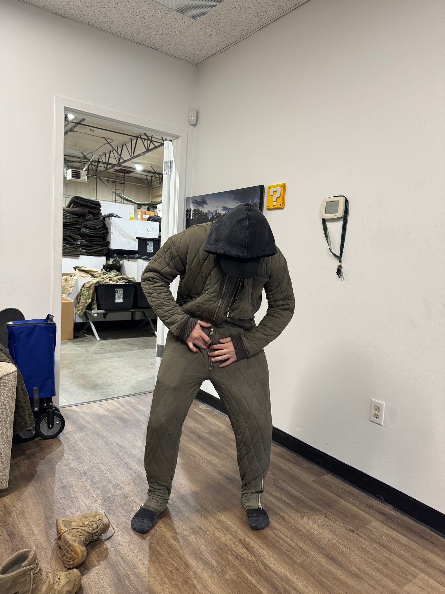 German OD Flight Rescue Coveralls liner - Used