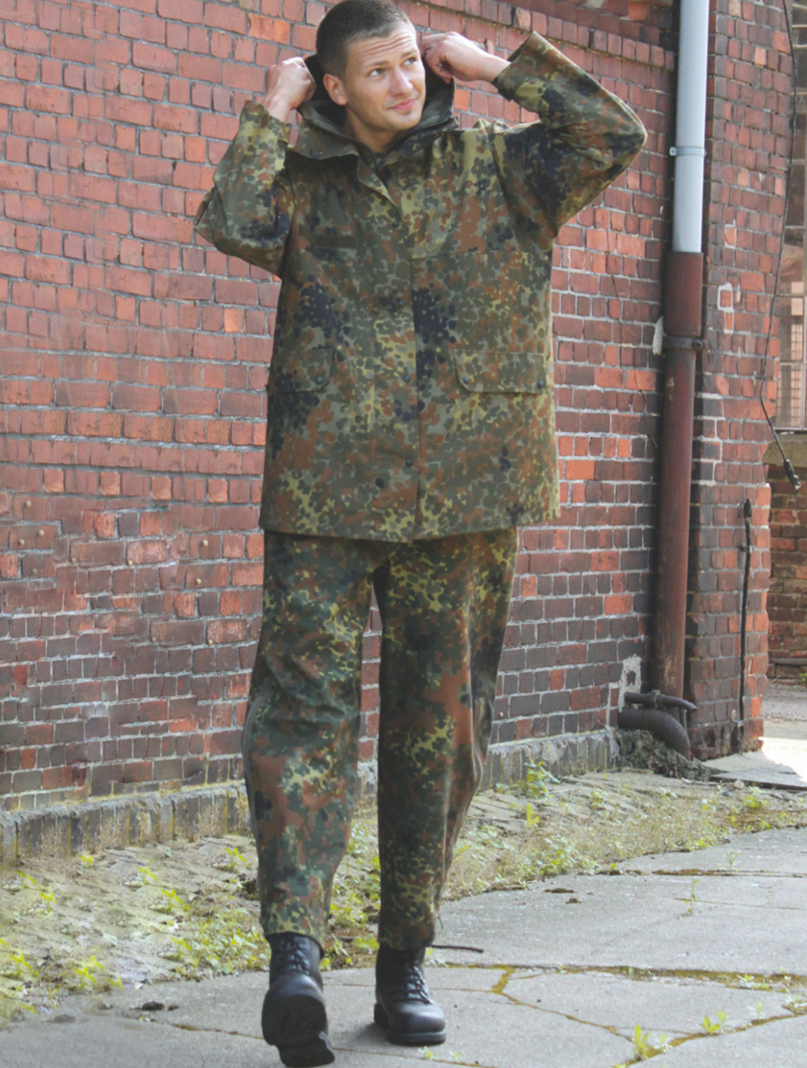 MIL-TEC Flecktarn Wet Weather Suit - Jacket and Pants