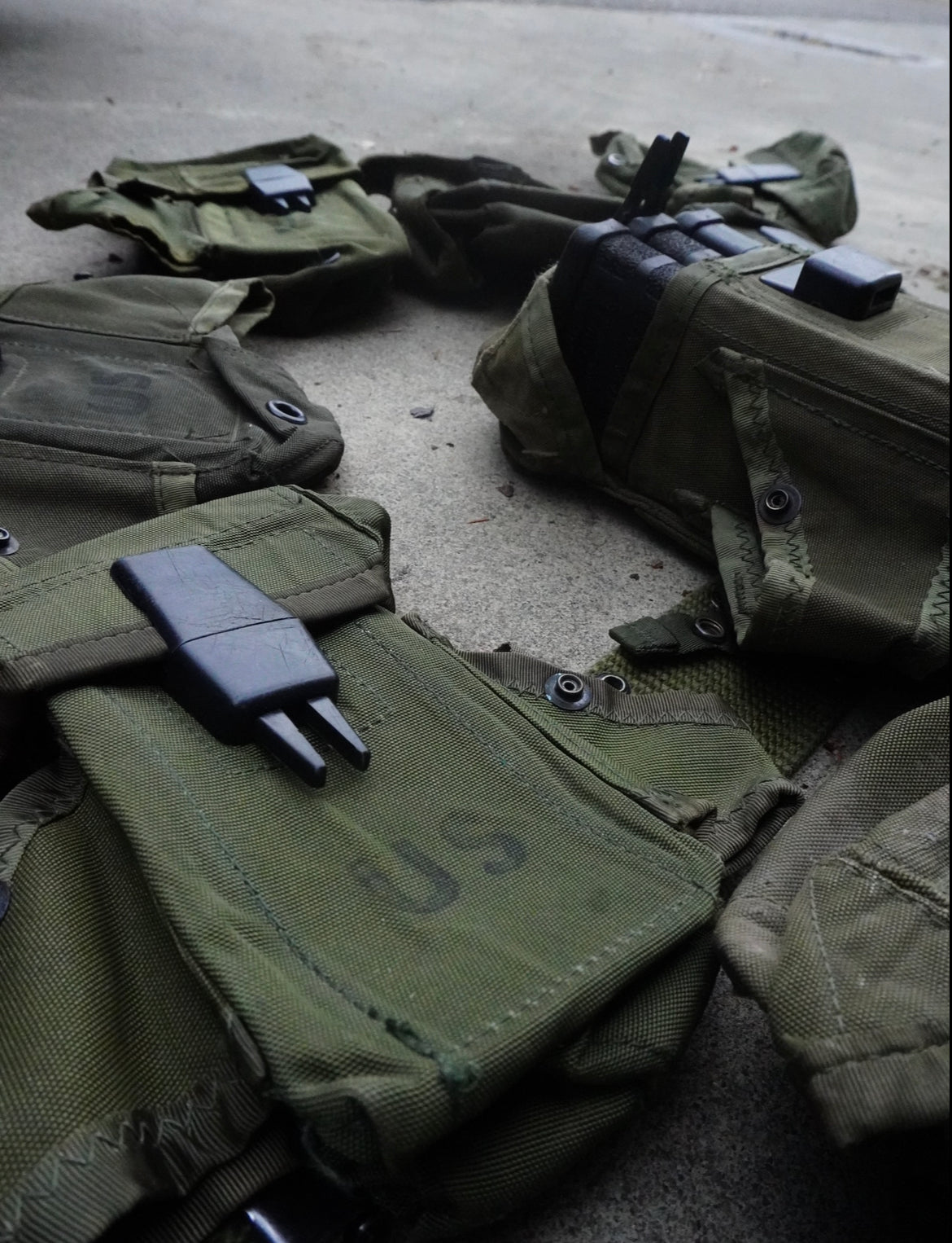 USGI LC-1 OD ALICE Triple Magazine Pouch