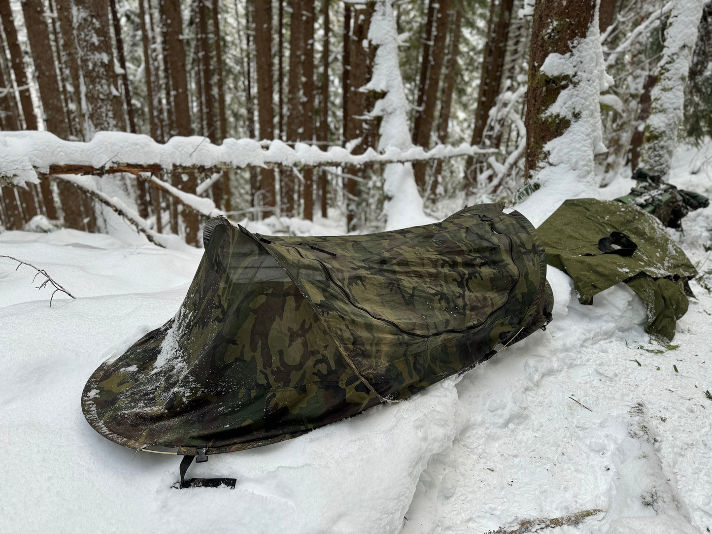 US Military issue Pop Up Tents - Used, One man bug net