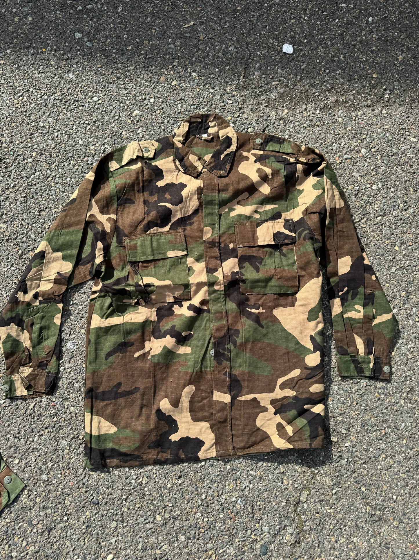 Croatian Military Surplus RIPSTOP Woodland Coats - Like New
