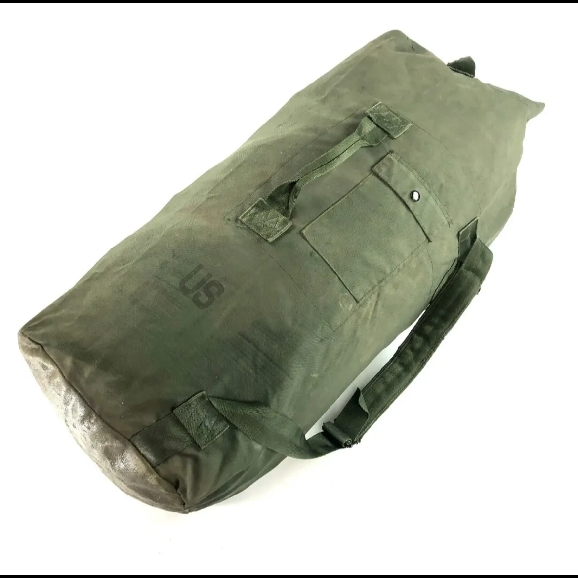 Green bag on a white background