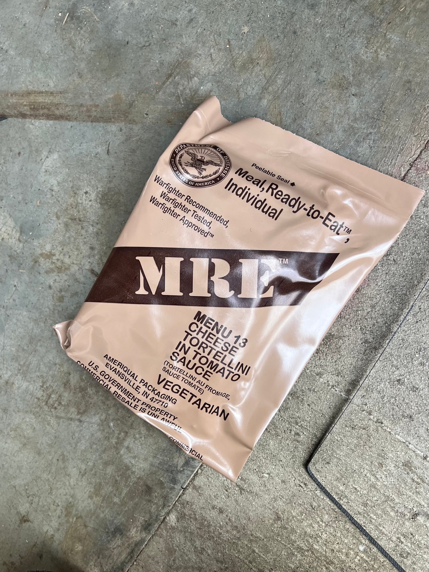 US Military Surplus Individual Meal Ready to Eat (MRE) - 1 Pack