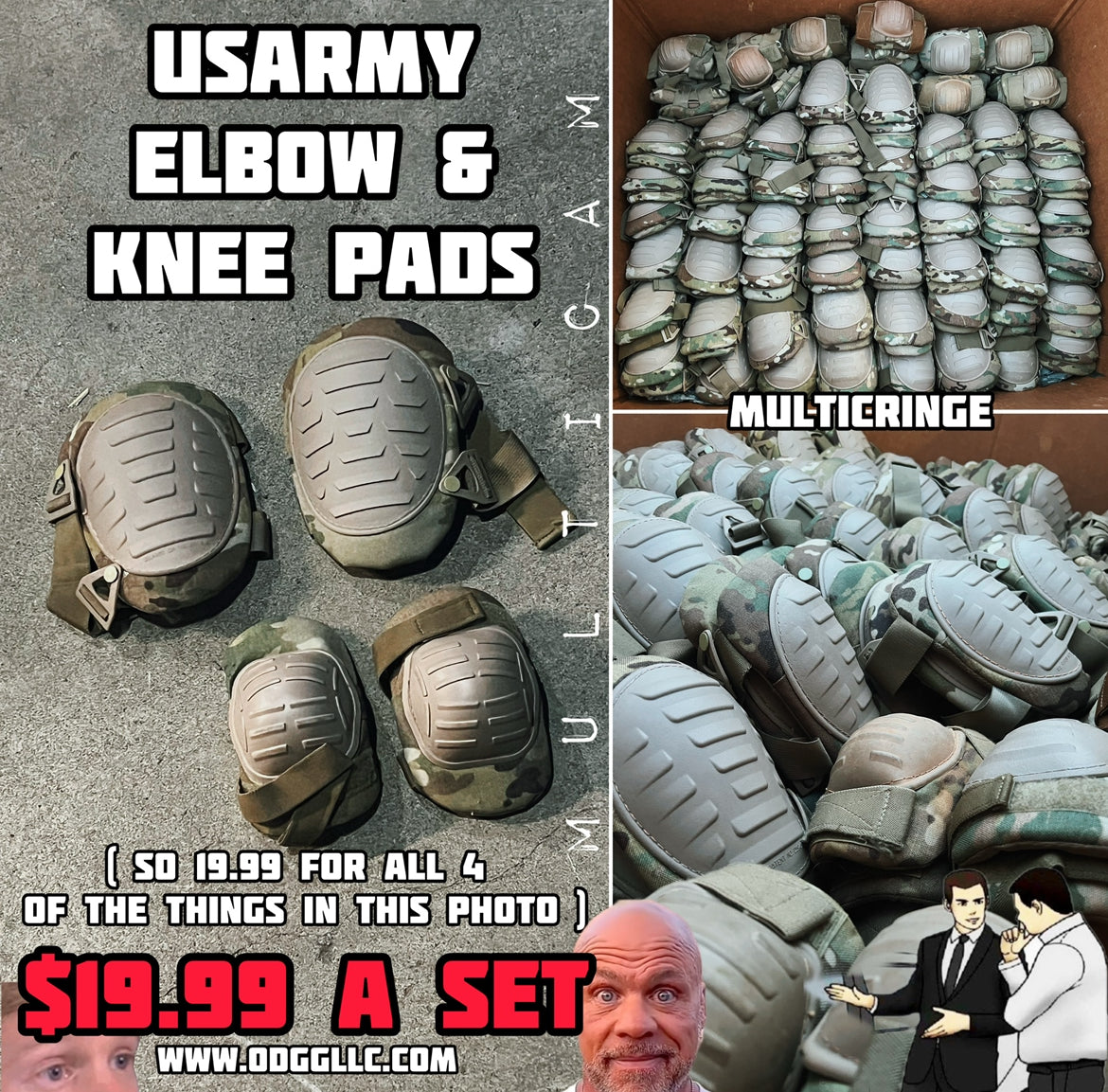 US Military BPE Elbow and Knee Pads - Multiple Patterns