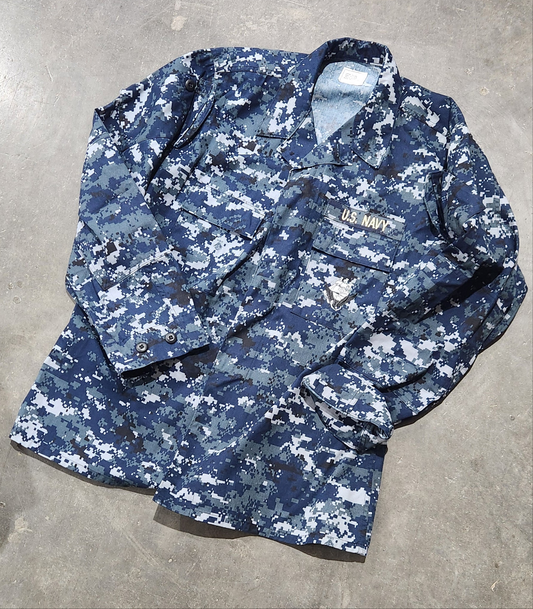 USN Working Uniform NWU Blue Digital Coats - Used