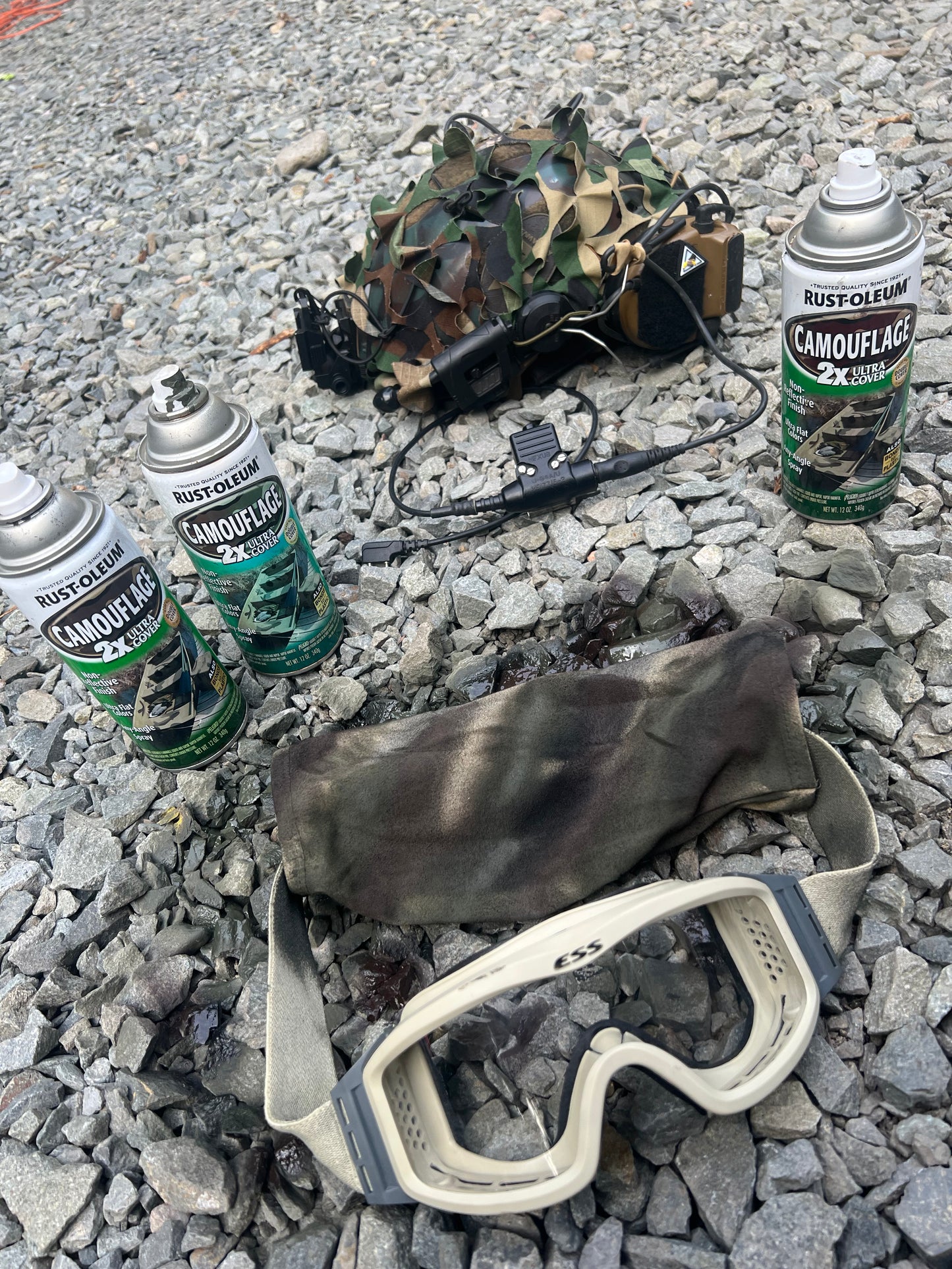 ESS Surplus NVG Ballistic Goggles with Stealth Sleeve