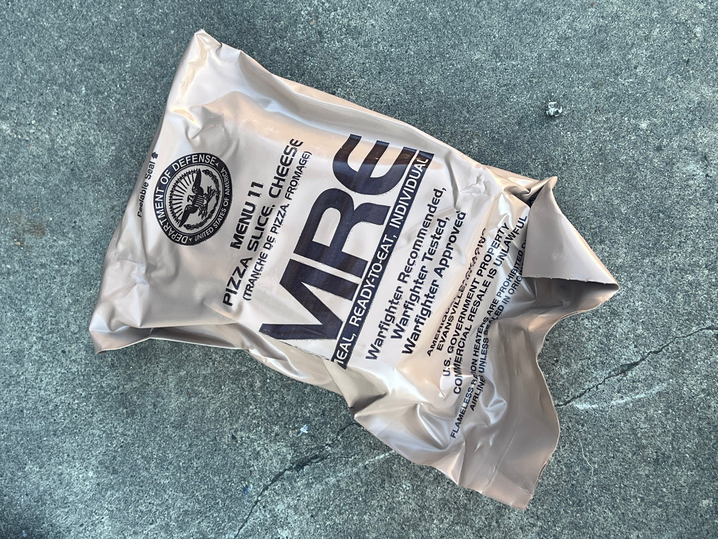 US Military Surplus Individual Meal Ready to Eat (MRE) - 1 Pack