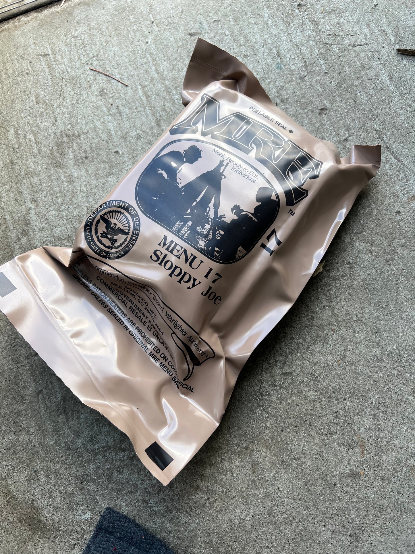 US Military Surplus Individual Meal Ready to Eat (MRE) - 1 Pack