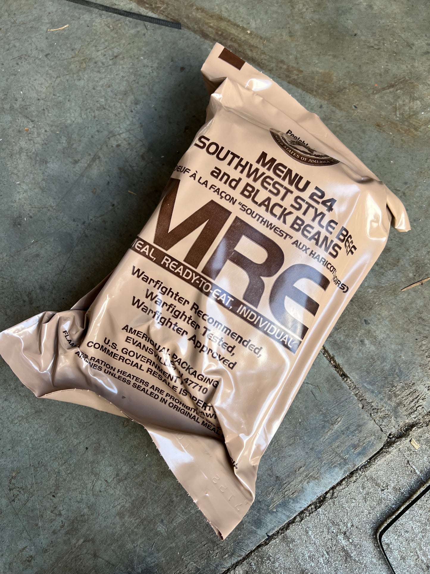 US Military Surplus Individual Meal Ready to Eat (MRE) - 1 Pack