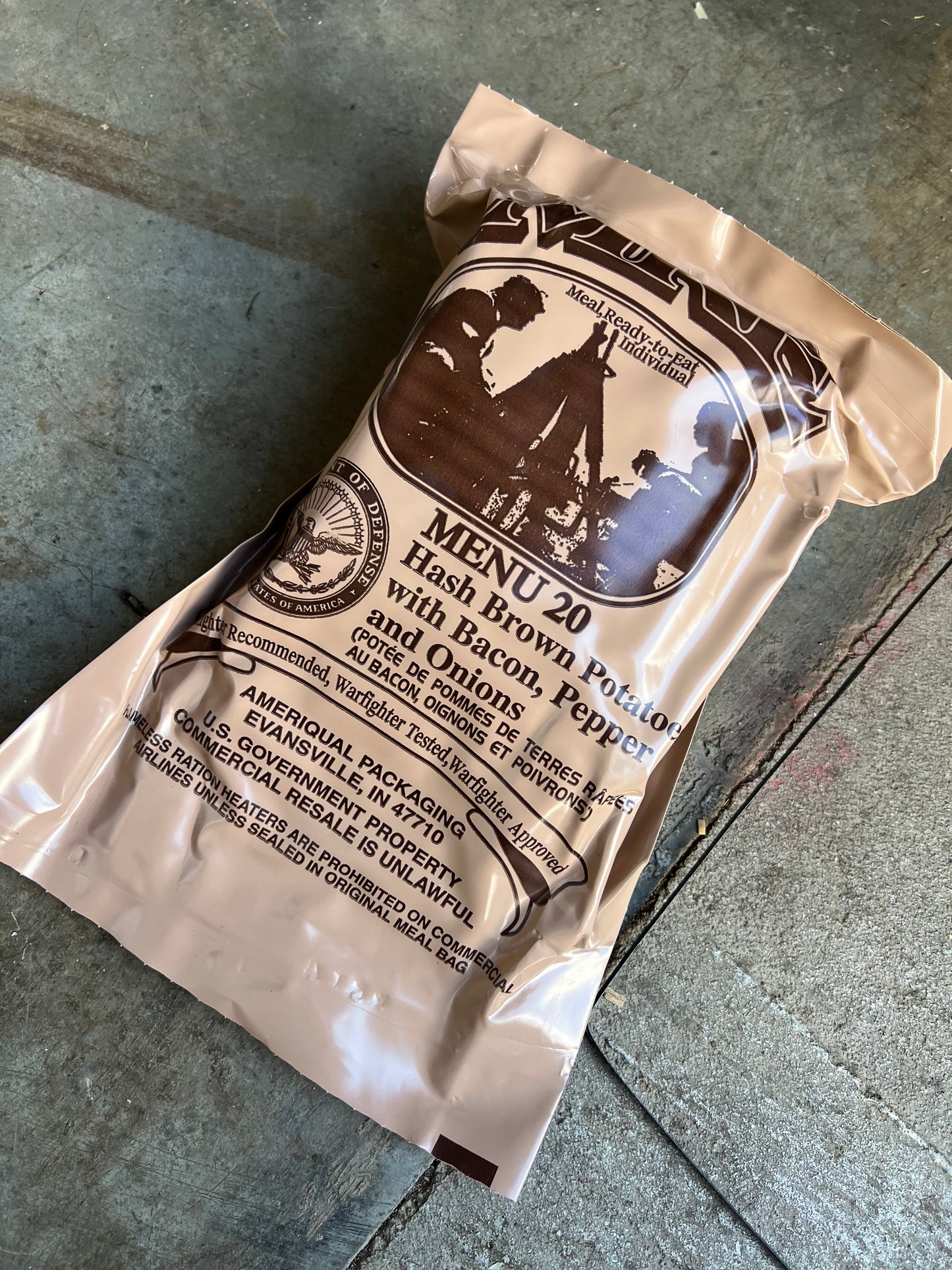 US Military Surplus Individual Meal Ready to Eat (MRE) - 1 Pack