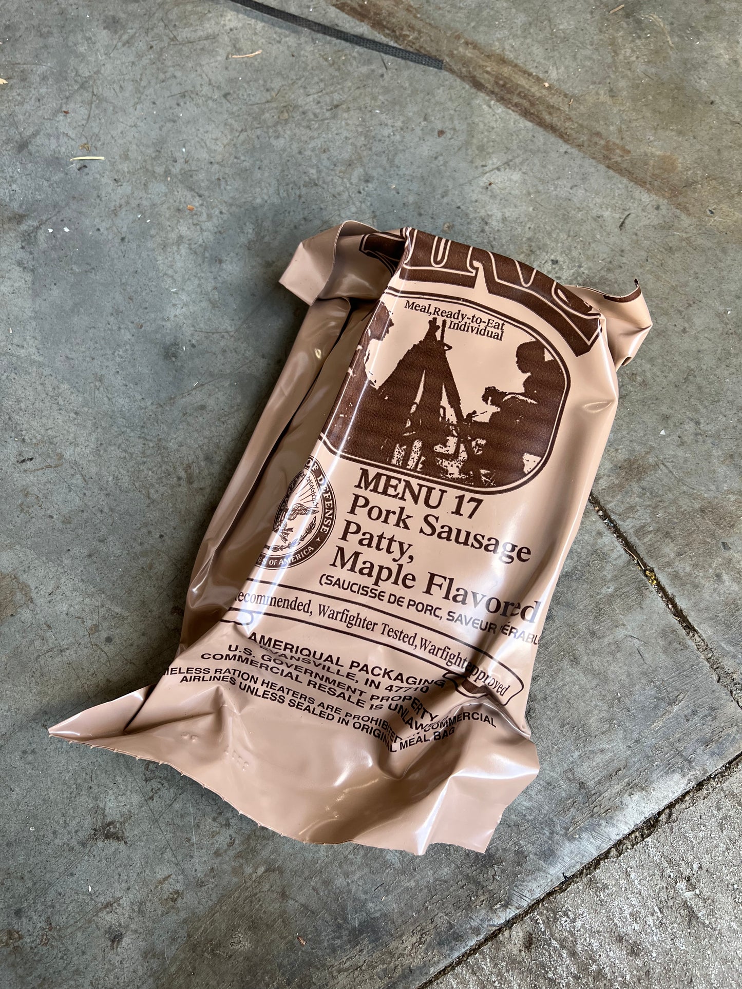 US Military Surplus Individual Meal Ready to Eat (MRE) - 1 Pack