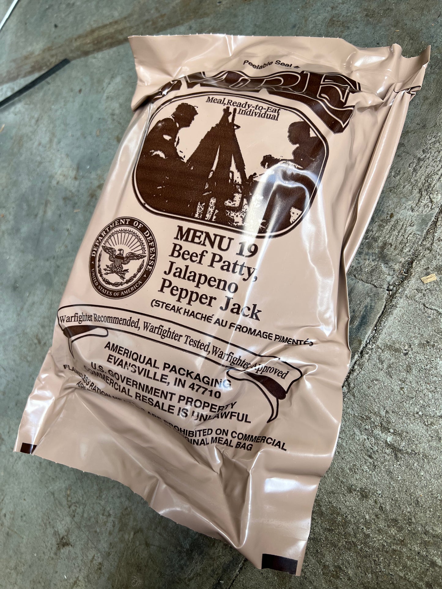US Military Surplus Individual Meal Ready to Eat (MRE) - 1 Pack