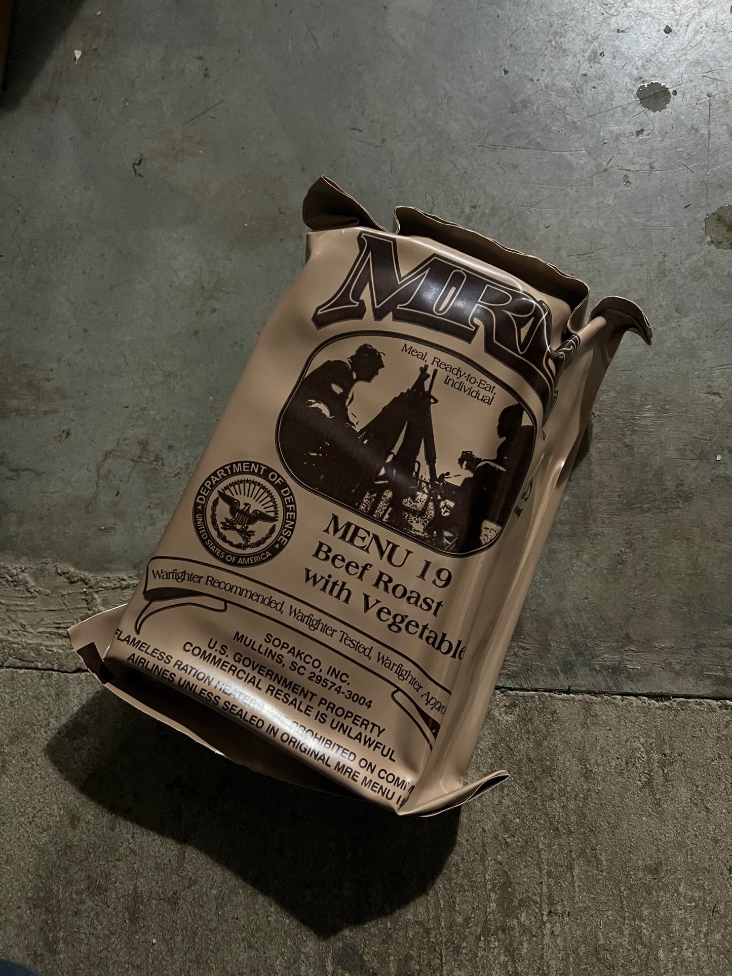 US Military Surplus Individual Meal Ready to Eat (MRE) - 1 Pack