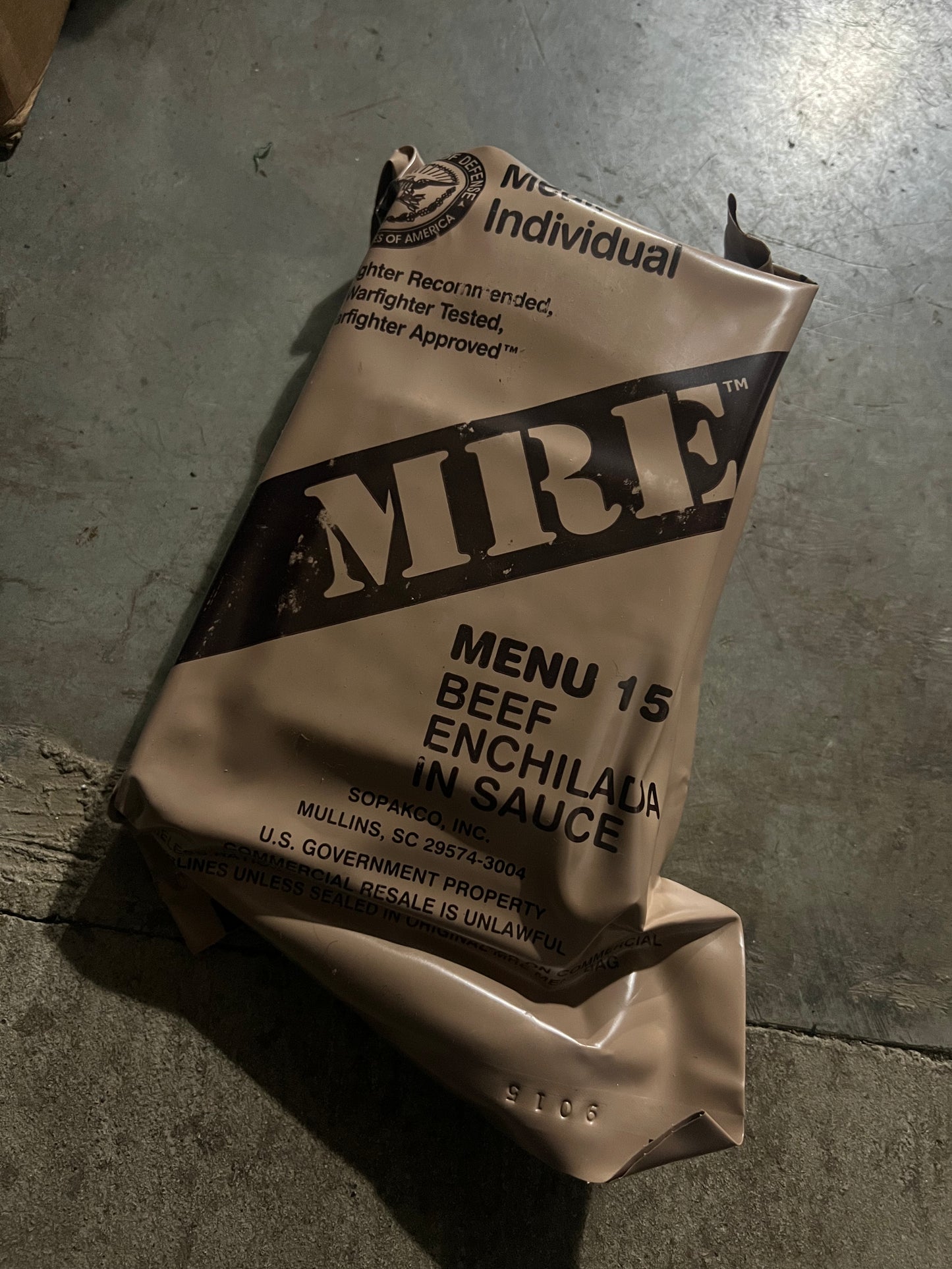 US Military Surplus Individual Meal Ready to Eat (MRE) - 1 Pack