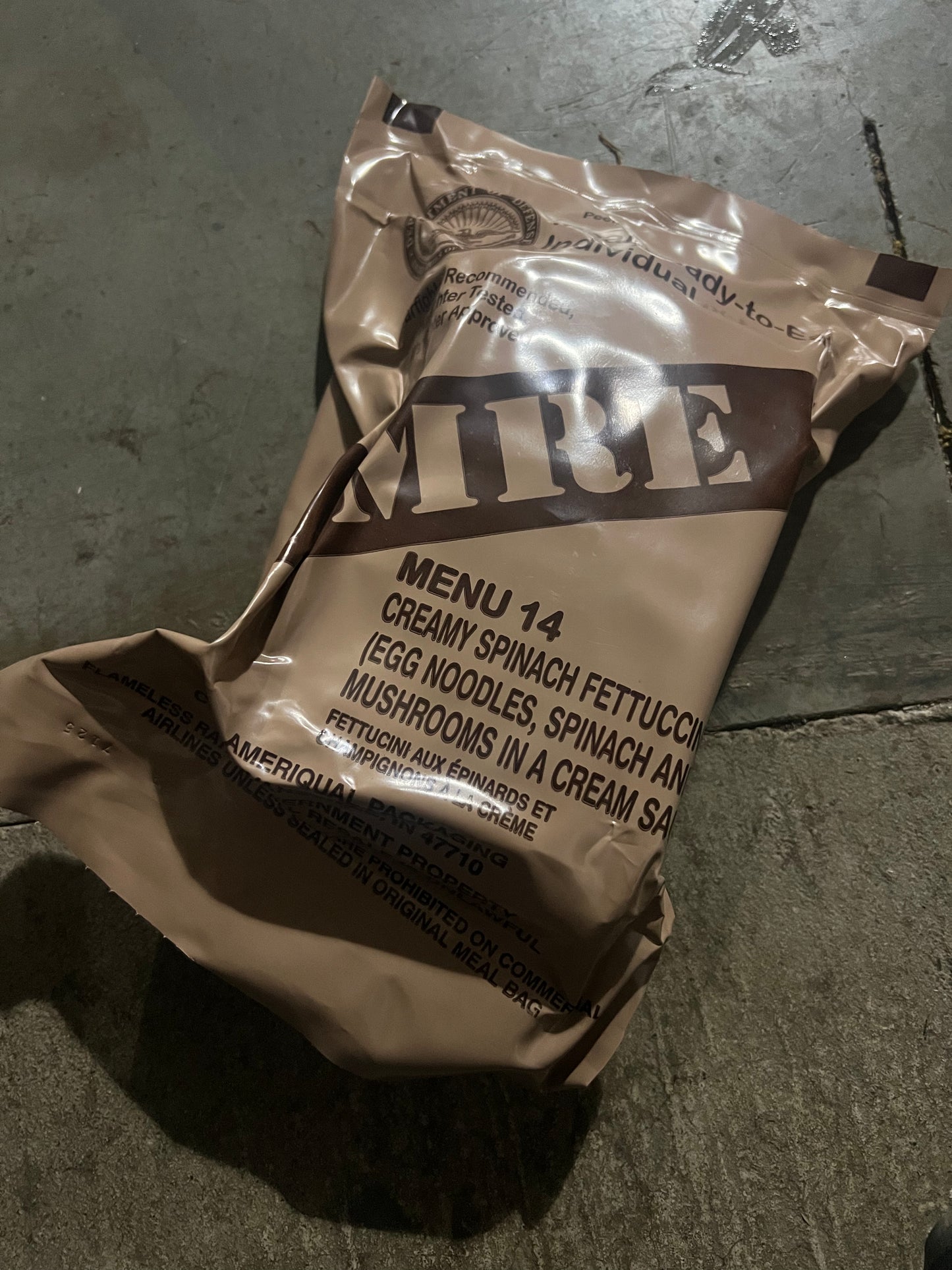 US Military Surplus Individual Meal Ready to Eat (MRE) - 1 Pack