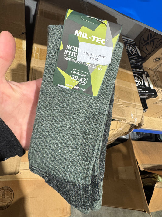Mil-Tec Swedish OD Boot Socks - New