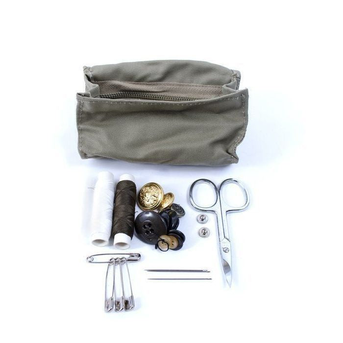 Italian Military Sewing Kit w/ Khaki Pouch - Like New