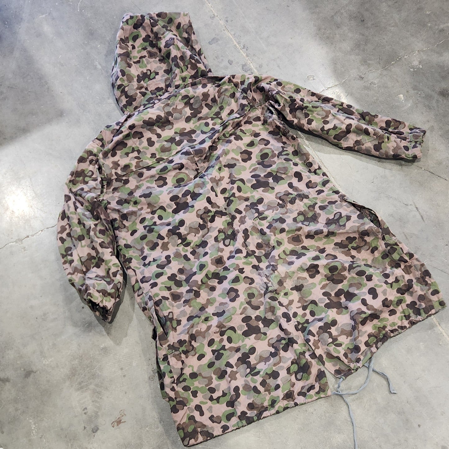 Leopard print top on a concrete floor