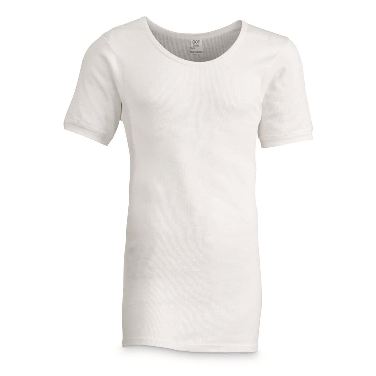 German Ribbed Wide Crew Neck T-Shirt - New, Medium