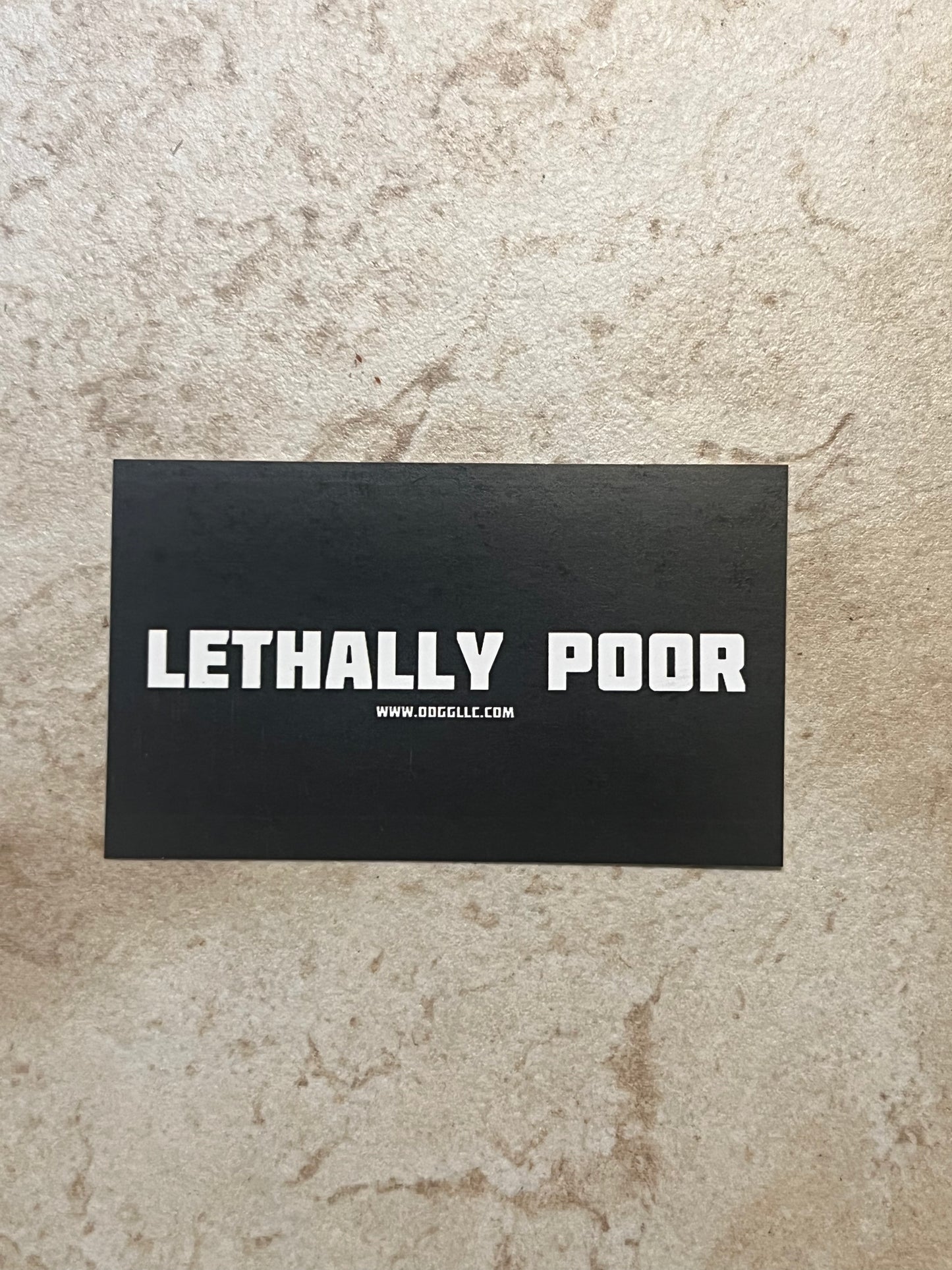 ODGG Lethally Poor Patch and Sticker
