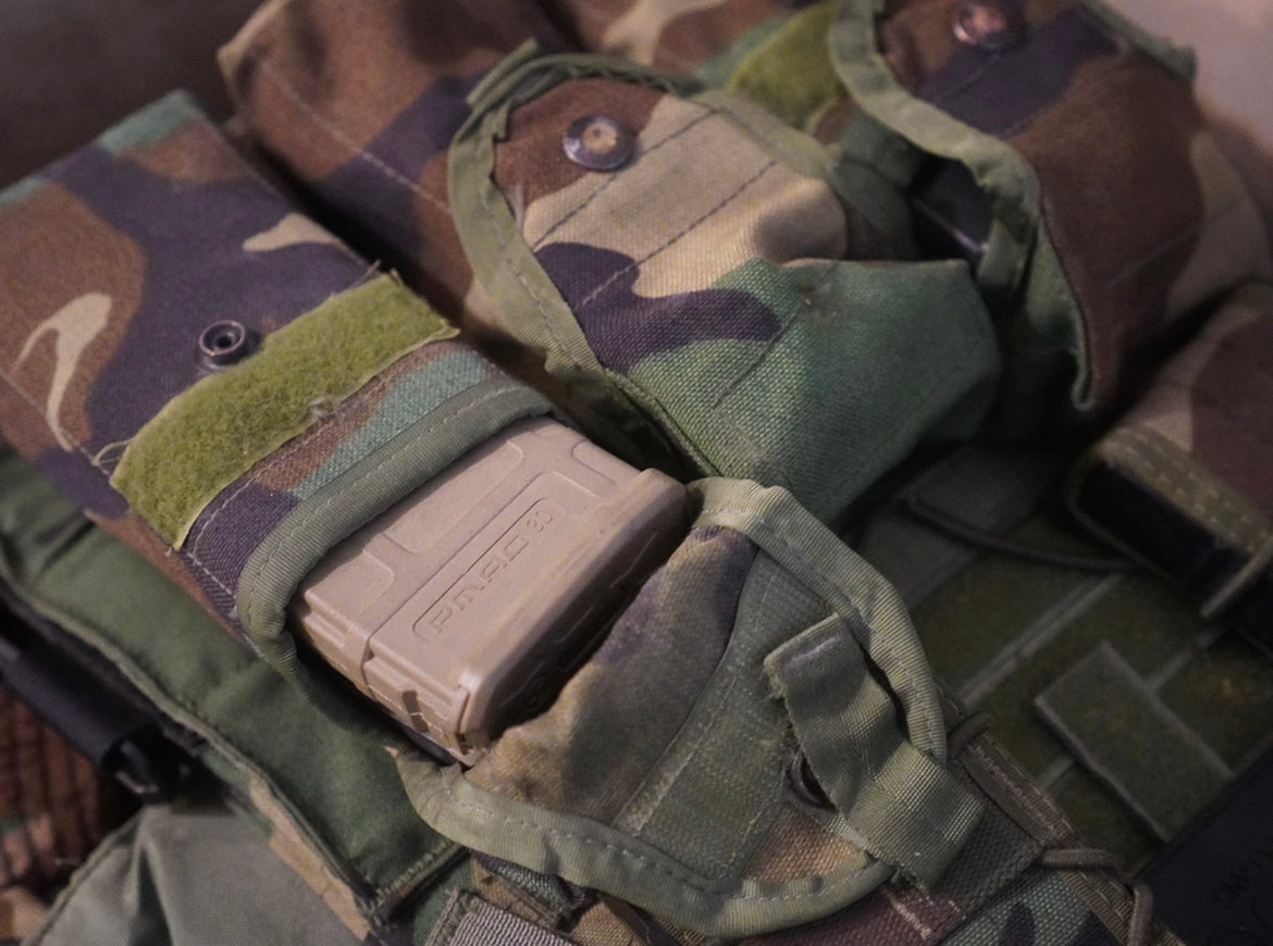 USGI MOLLE-ii M81 Woodland Magazine Pouch - Used