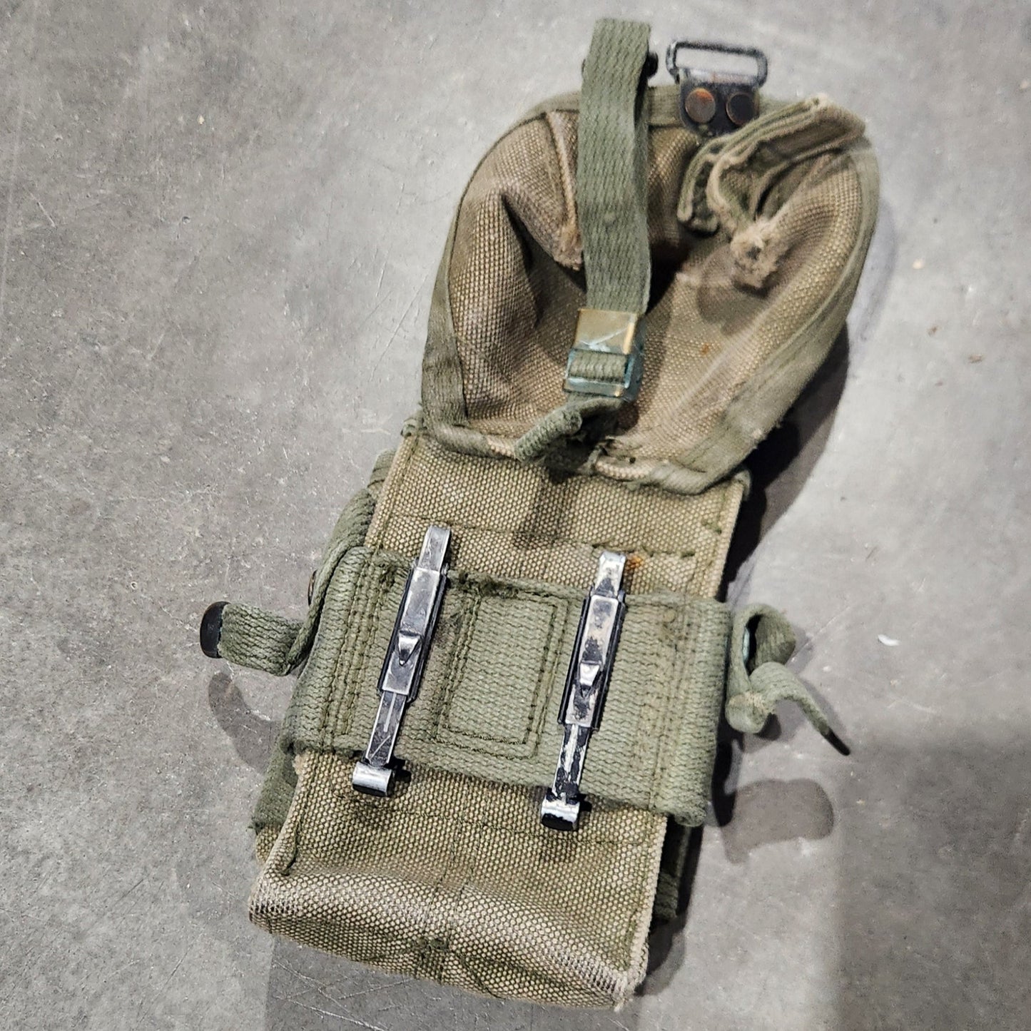 Tactical vest on a concrete floor
