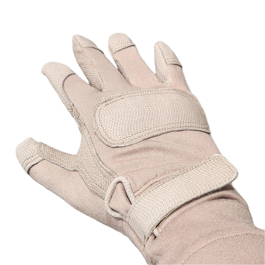 Beige glove on a concrete floor