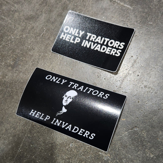 Two black containers with text on a gray surface