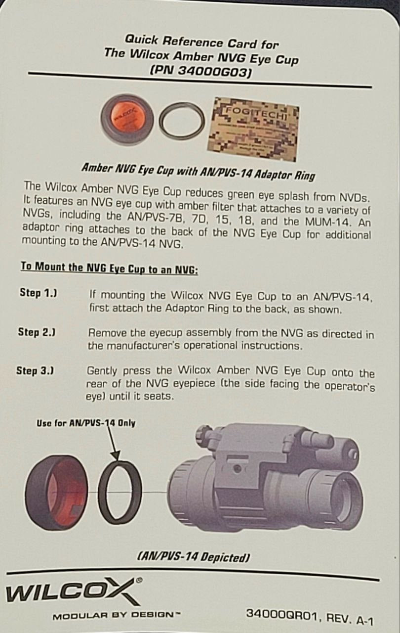 Wilcox Amber NVG Eyecup