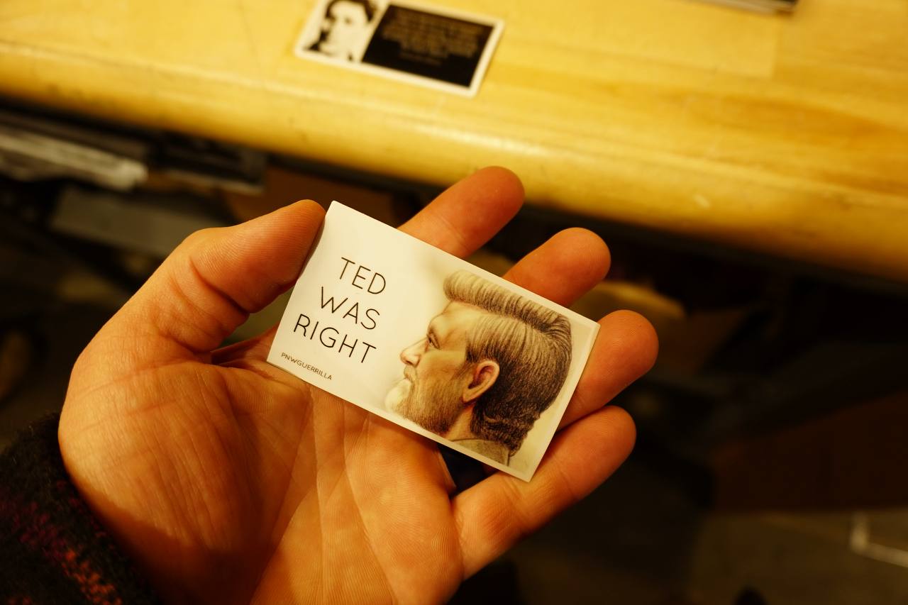 ODGG Uncle Ted Court Sketch Sticker