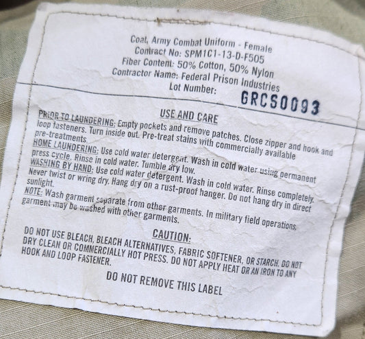 USGI Army Combat Uniforms Female Coats - Multicam, Used