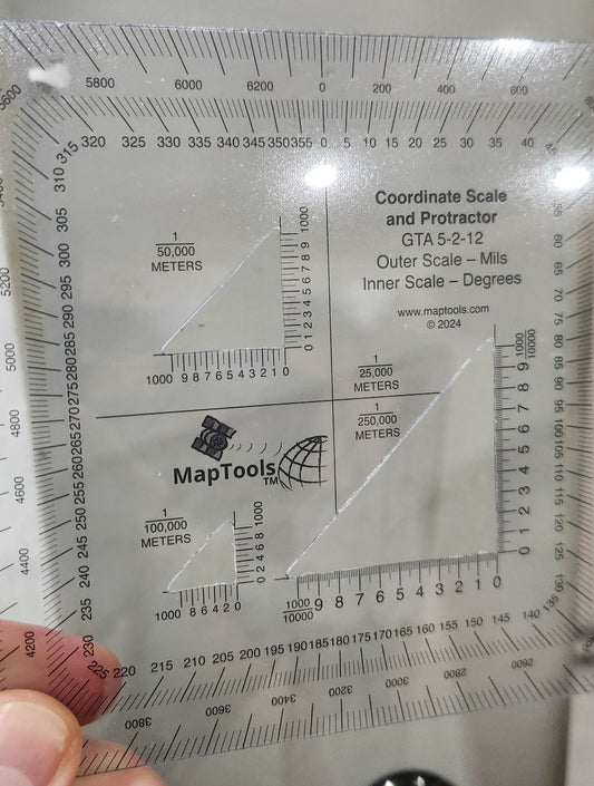 MapTools 5-2-12 Protractor - Full Size, 50k Scale