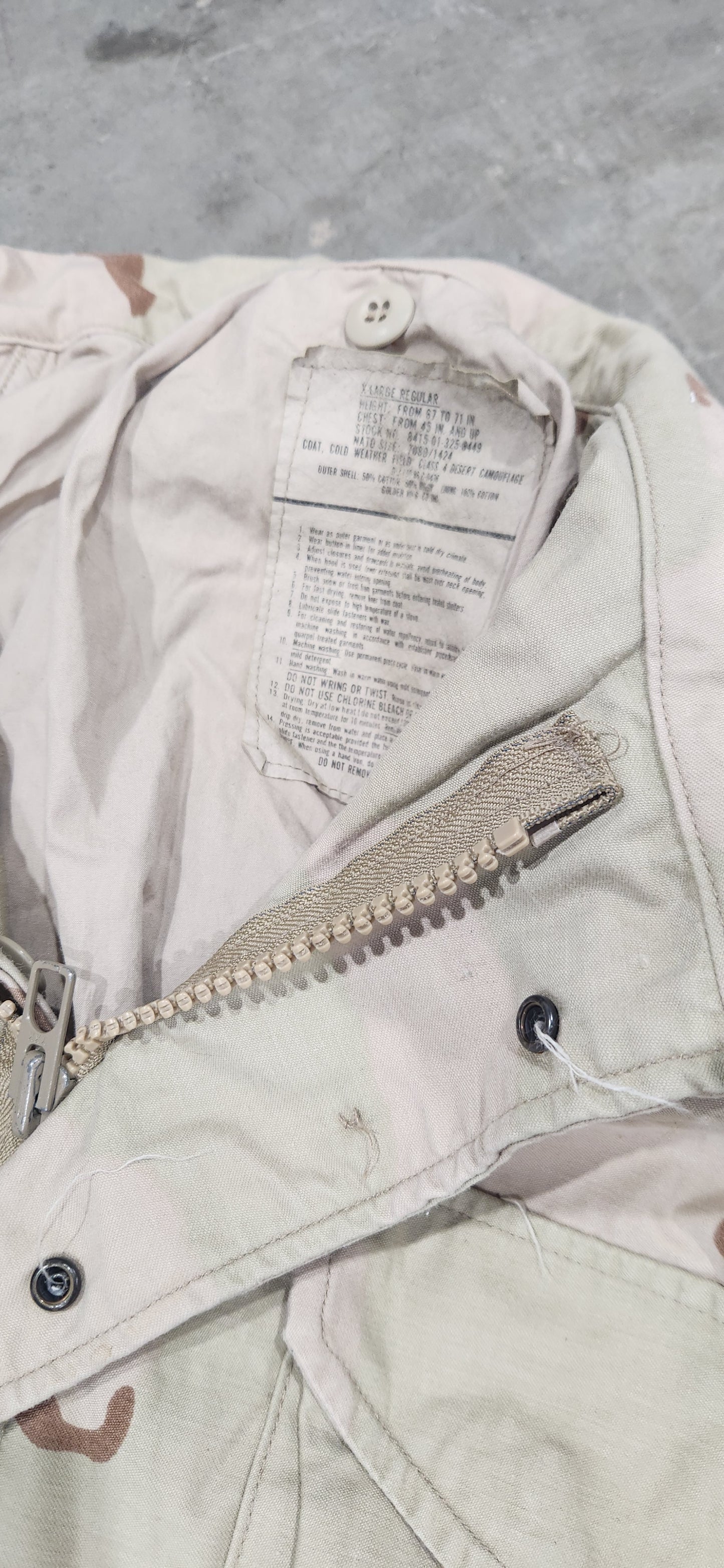USGI Surplus M65 W/L Field Jacket DCU Camo