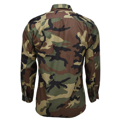 Croatian Surplus Woodland Summer Light Weight Field Shirts - Like New