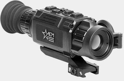A black thermal rifle scope with a mounting bracket, featuring a prominent star logo with '161' on the side, set against a light gray background.