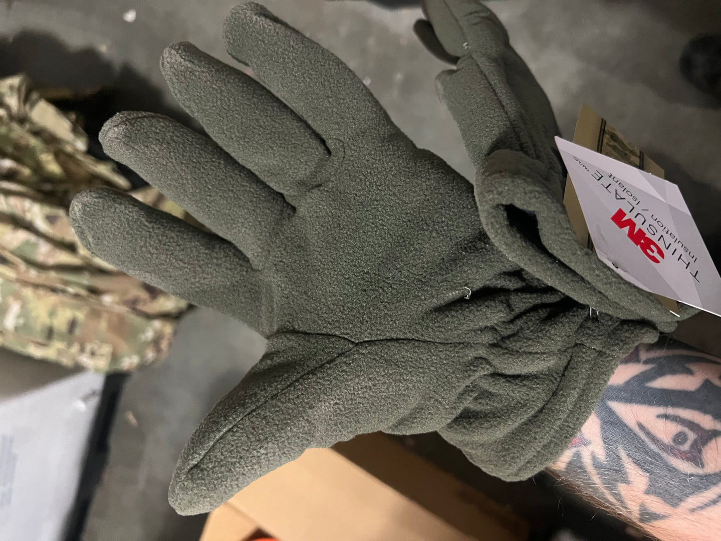 MIL-TEC Thinsulate Fleece Gloves - Olive Drab