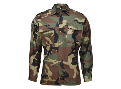 Croatian Surplus Woodland Summer Light Weight Field Shirts - Like New