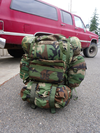 USGI MOLLE-ii M81 Woodland Rucksack and Parts