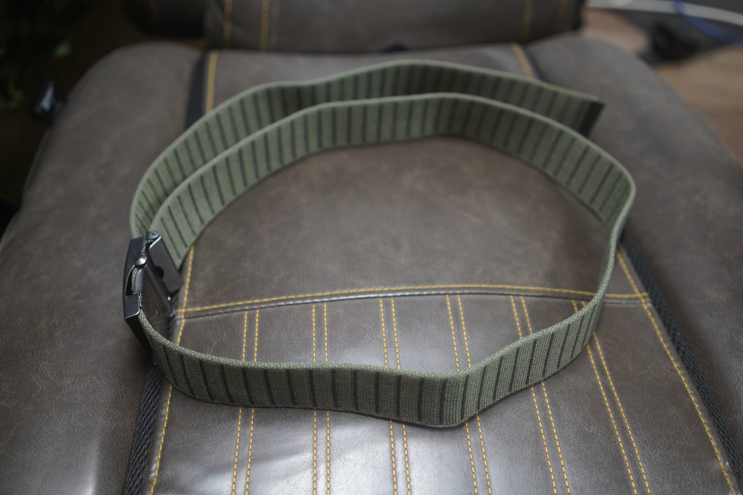 MIL-TEC OD/Black 40mm Belt with Stone-Washed Buckle