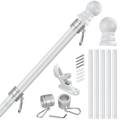 5-Section 6FT Stainless Steel Flagpole Kit