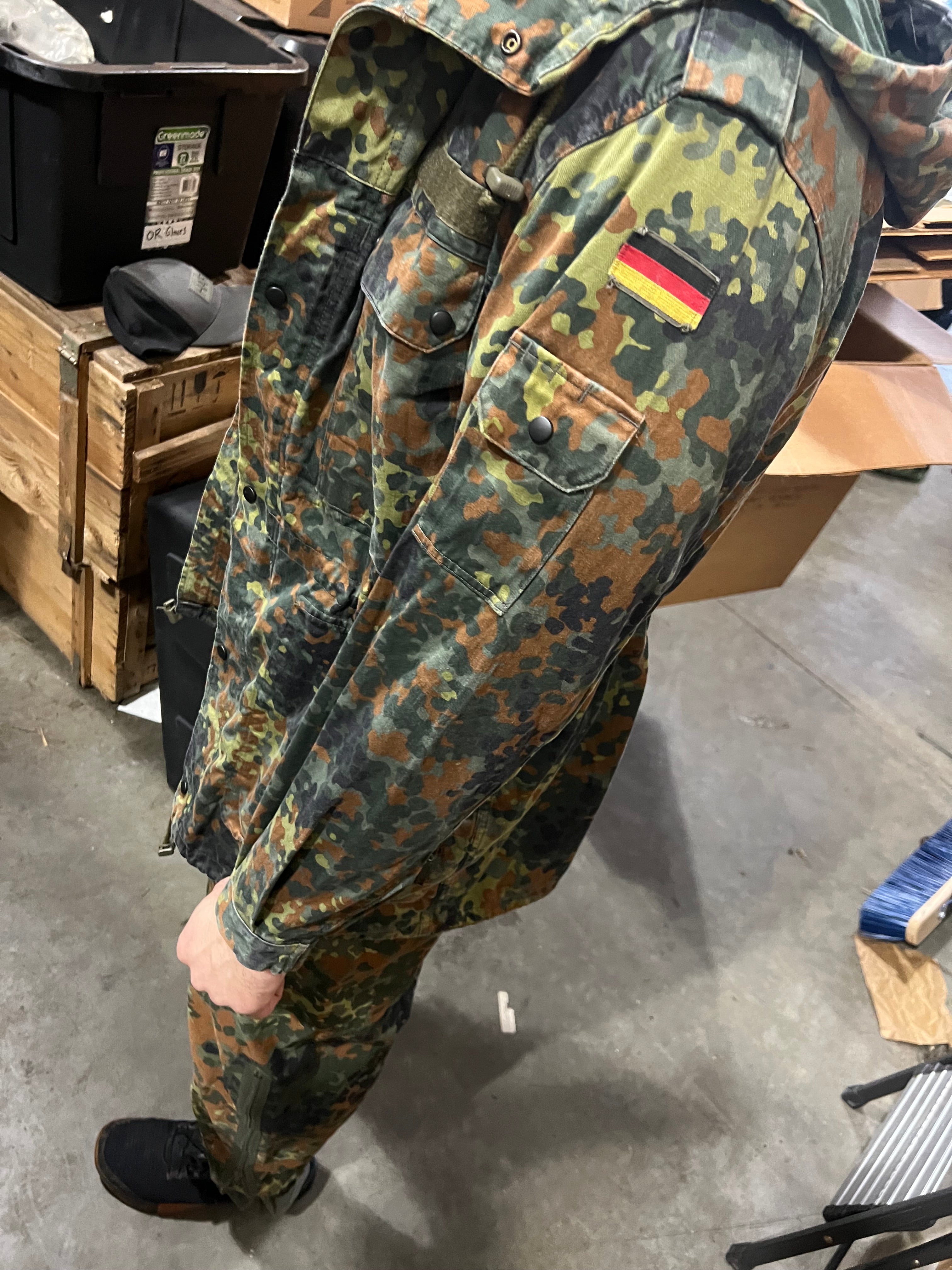Genuine German Army Surplus Flecktarn Trousers - Goretex Waterproof, Zipped Legs