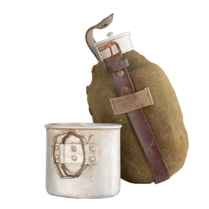 Romanian Canteen w/ Wool Cover & Cup - Issued