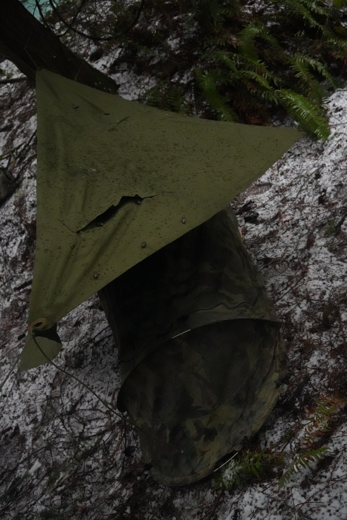 Romanian Military Canvas Half Shelter/Cape/Tarp