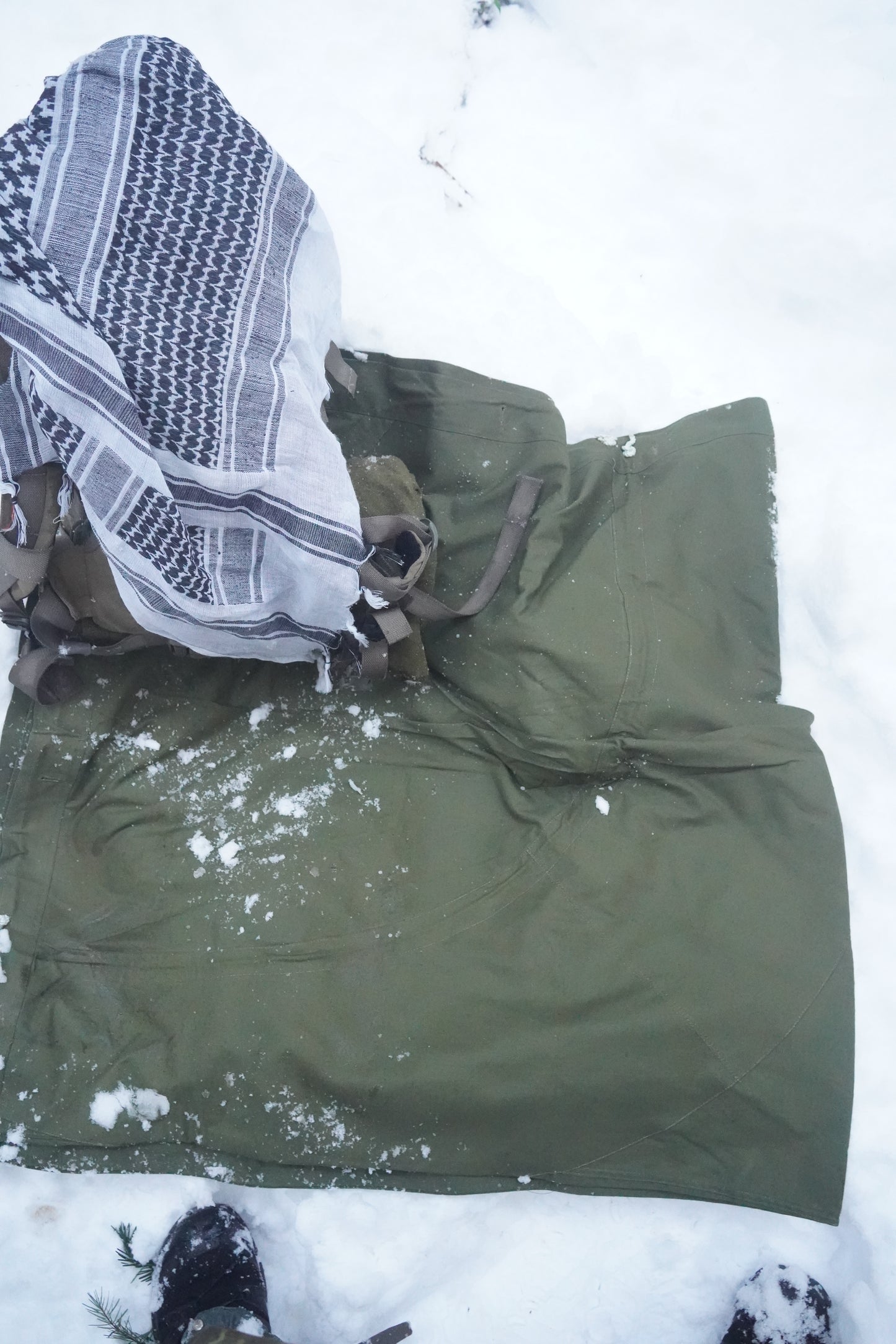 Romanian Military Canvas Half Shelter/Cape/Tarp