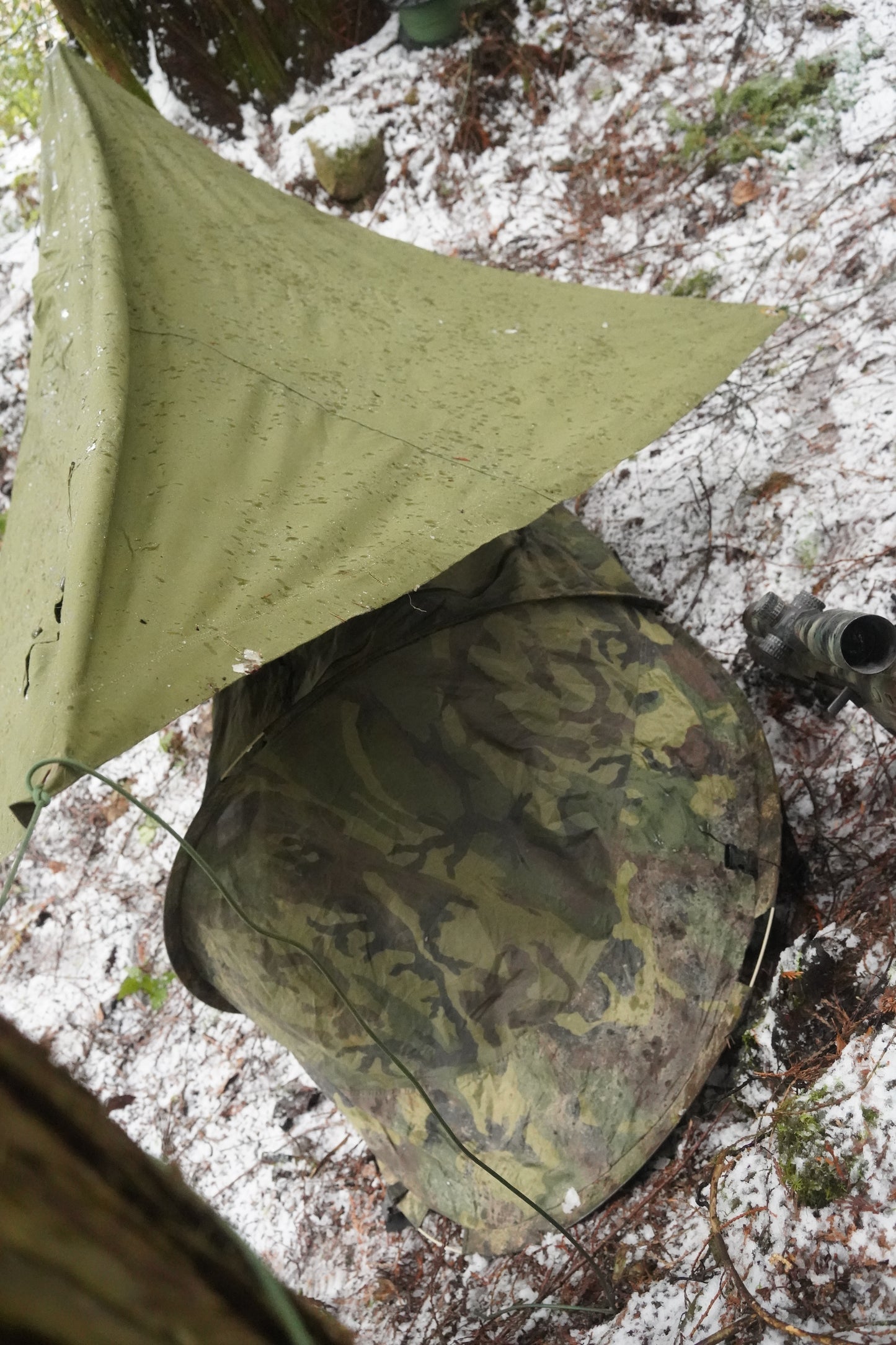 Romanian Military Canvas Half Shelter/Cape/Tarp