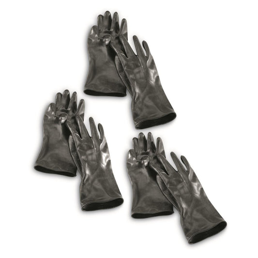 Belgium Surplus Rubber Gloves - 3 Pack, Like New