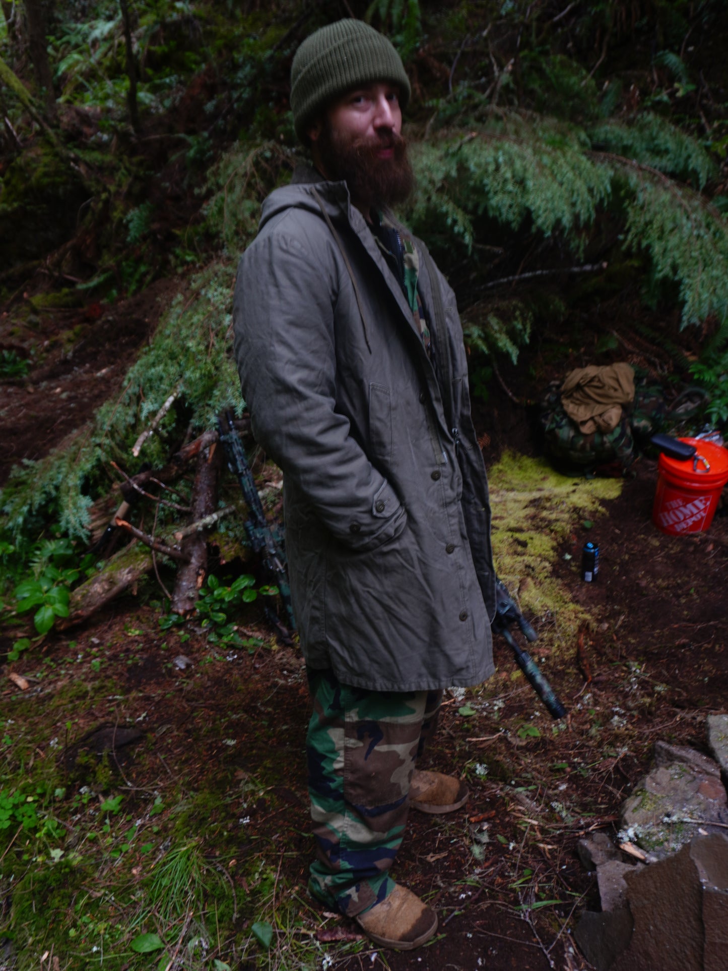 West German Army Schwarz Passau Green Winter Field Coat w/ Liner