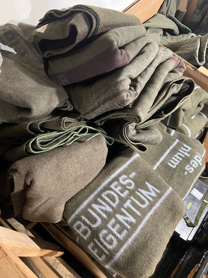 German Military Bundeswehr Wool Blankets (Bundeseigentum)