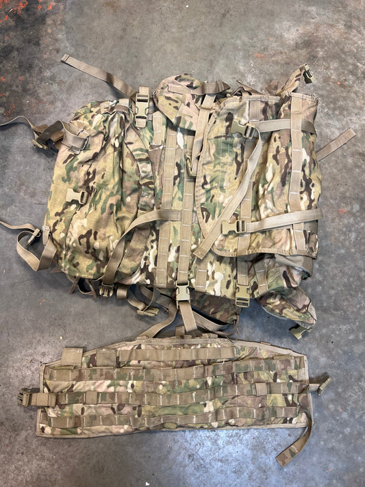 USGI MOLLE-ii Multicam / OCP Large Rucksack w/ Sustainment Pouches and Frame - Used